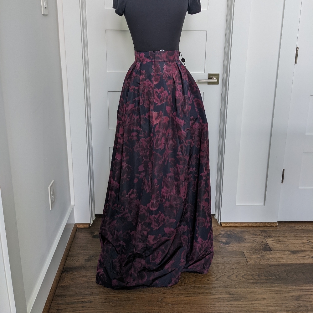 NWT MaxMara Pianoforte Nella Purple Silk Skirt - 4 - Picture 3 of 7
